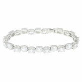 Sterling Silver Semi Mount Tennis Bracelet Setting Oval OV 7x5mm Accent - Syzjewelry